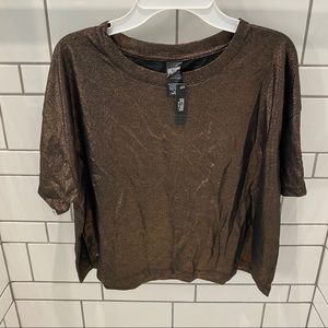 NWT PINK Victoria’s Secret Gold/Black Tee Size M